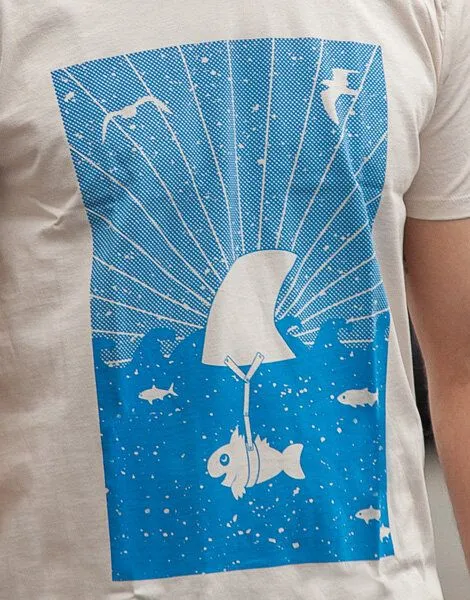 päfjes päfjes Fin Flosse - Fair Wear T-Shirt - Männer - Natur – Produktbild 2 von 3