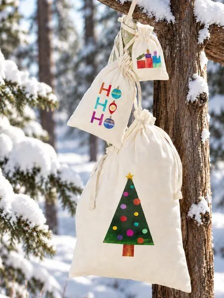 MelaDi MELAdi Geschenkbeutel aus Biobaumwolle - 3er Set Geschenkbeutel – Produktbild 1 von 4