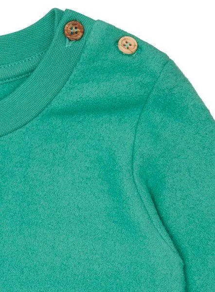 loud + proud loud + proud Babys & Kinder Fleece-Sweatshirt, GOTS-zertifiziert, Plant(grün), – Produktbild 2 von 2