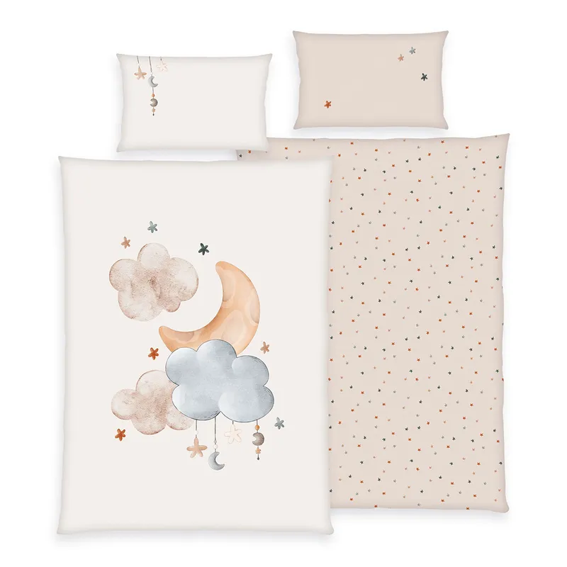 Herding babybest Moon and Stars Bettwäsche "Made in green" Größe 40x60 + 100x135 cm – Produktbild 1 von 1