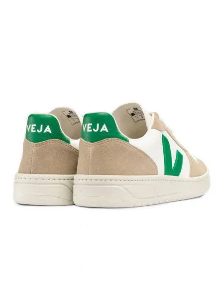 Veja Veja Sneaker Damen - V-10 Leather, Emeraude sahara (weiß), – Produktbild 3 von 3