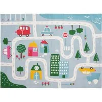HANS NATUR Kinderteppich Bio-Baumwolle in Web-Qualität "Spielstraße" Maße 114 x 160 cm, Mehrfarbig, – Produktbild 1 von 1