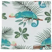 Walkiddy Kinder Schal Bio-Baumwolle Walkiddy „Chameleonland“ Grün, GOTS zertifizierter, weicher Baumwoll-Schal mit Chamäleon-Print, hautfreundlich, anschmiegsam, ideal für Übergangszeit, Kindergarten, Schule und als nachhaltiges Geschenk zur Geburt – Produktbild 1 von 1
