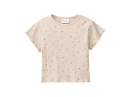 People Wear Organic People Wear Organic Kurzarm-Shirt kleine Blümchen sand Gr. 110/116 – Produktbild 1 von 1