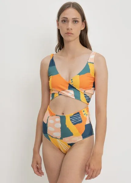 boochen boochen Bikini Slip Noja - wendbar, Painting print (gelb), – Produktbild 4 von 4