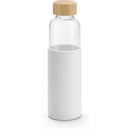 hi!dea™ hi!dea™ DAKAR. Flasche aus Bambus und Borosilikatglas 600 ml, Weiß, – Produktbild 1 von 1