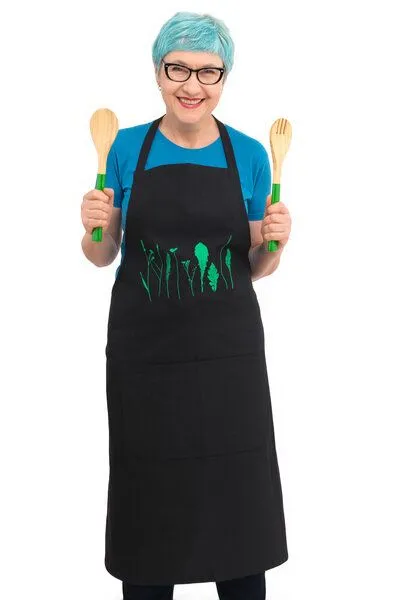 Hirschkind Hirschkind Küchenschürze handgewebt "Finnischer Garten", Schwarz, – Produktbild 1 von 2
