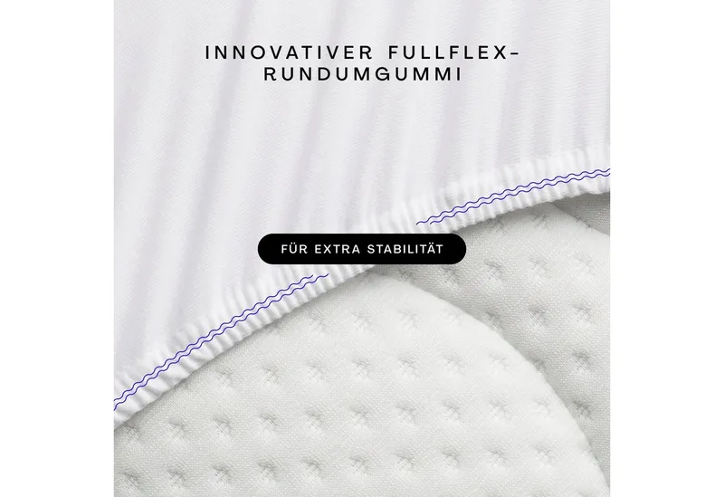 Schlafgut Schlafgut Spannbettlaken PURE TOPPER Bio-Baumwolle mit Elasthan 170 g/m² für Topper bis 10 cm, Jersey-Elasthan, Gummizug: rundum, (1 Stück), PREMIUM Laken für Matratzen bis 10 cm Höhe, dehnbar, blickdicht, Braun, – Produktbild 4 von 5