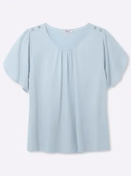 sheego Rundhalsshirt hellblau – Produktbild 1 von 1