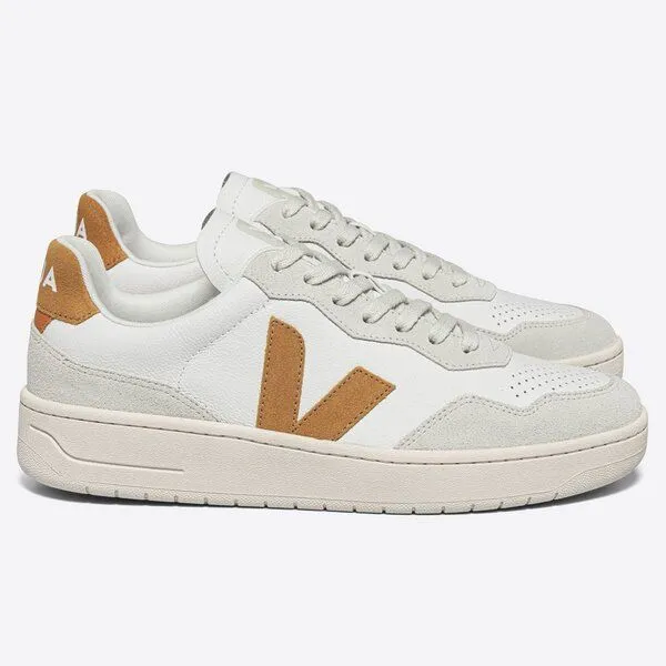 Veja Veja Damen-Sneakers V-90 Leather White Umber – Produktbild 1 von 3