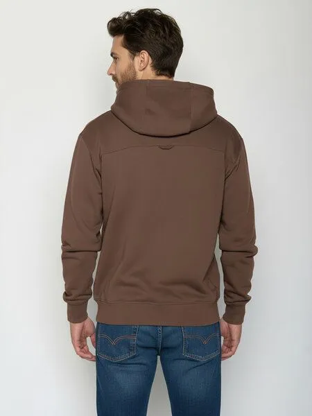 GreenBomb GREENBOMB Smokey Walrus Joy - Gemütlicher Hoodie aus Bio-Baumwolle / hochwertiger Print / GOTS / Fair & Vegan, Braun (earth wood), – Produktbild 4 von 4