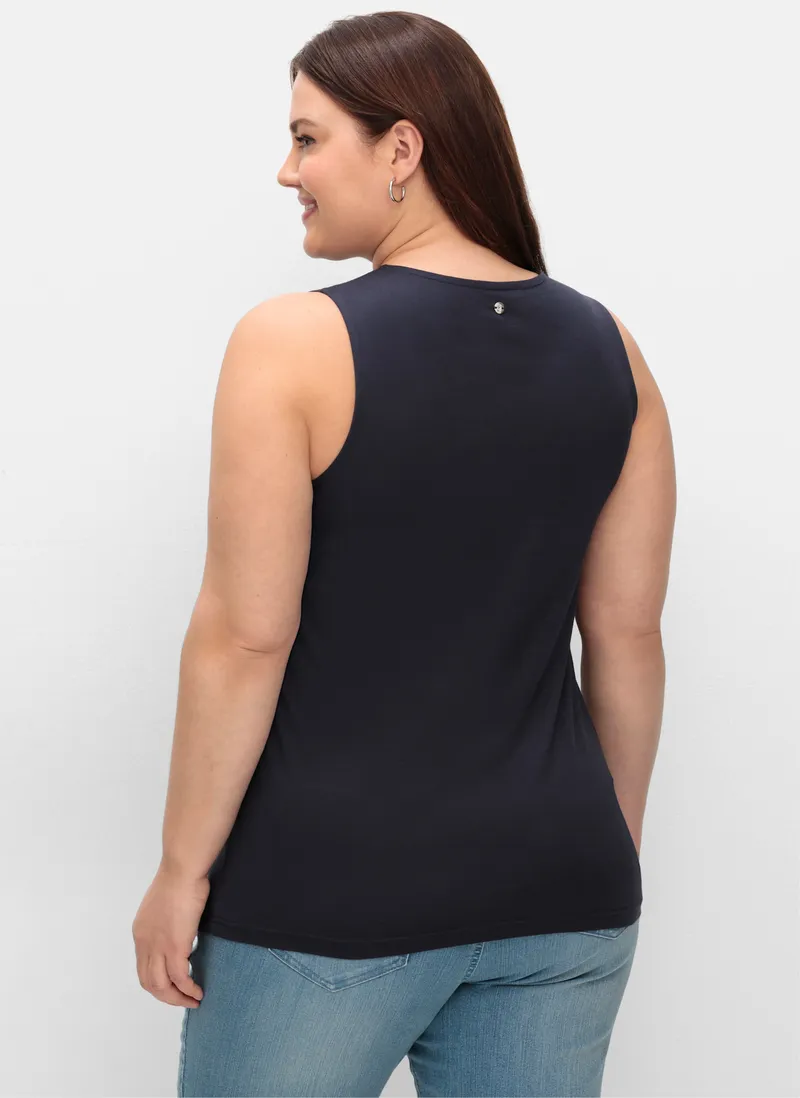 sheego Tanktop tiefblau, Tiefblau, – Produktbild 1 von 2