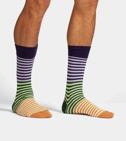 DillySocks DillySocks Socken Harvest Stripes aus Biobaumwoll-Mix, Mehrfarbig, – Produktbild 3 von 4