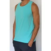M23 M23 Herren Tank Top Bio-Baumwolle, Modell "Kobe", Türkis, – Produktbild 2 von 4
