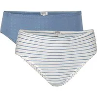 Living Crafts LIVING CRAFTS - Damen Slip, 2er-Pack - Gestreift (100% Bio-Baumwolle), Nachhaltige Mode, Bio Bekleidung – Produktbild 1 von 1
