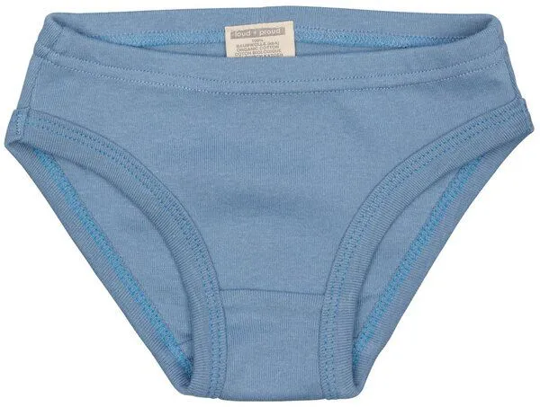 loud + proud loud + proud Babys & Kinder Doppelpack Slips aus Feinripp, GOTS-zertifiziert, Dusk/blau, – Produktbild 1 von 4
