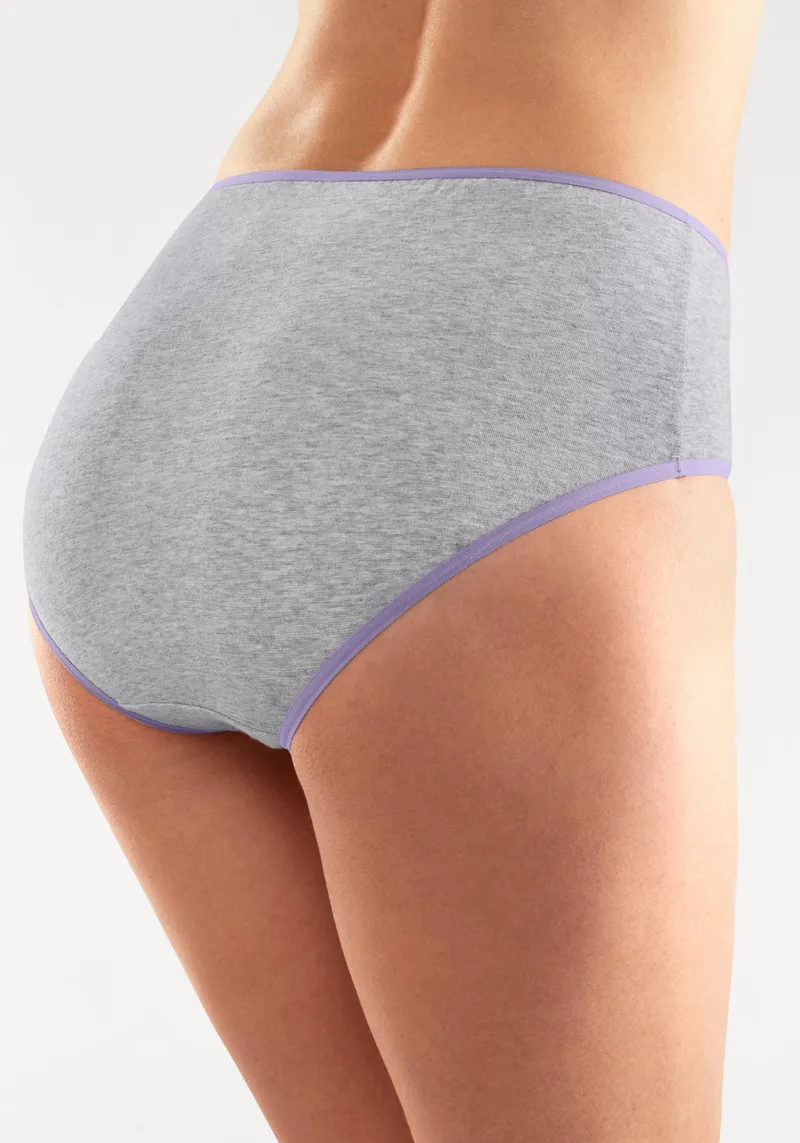 petite fleur by Lascana Hüftslip grau-meliert, weiß, Grau-meliert, weiß, – Produktbild 2 von 3