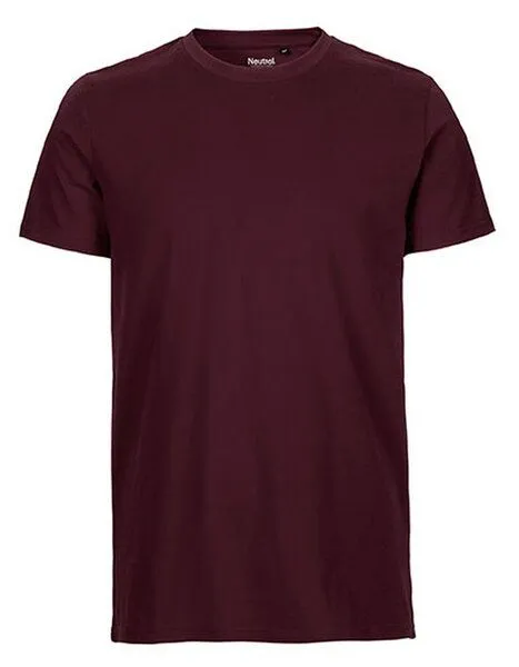 Neutral Neutral® Unisex T-Shirt Fitted Körpernah von Neutral Bio Baumwolle, Bordeaux, – Produktbild 1 von 2