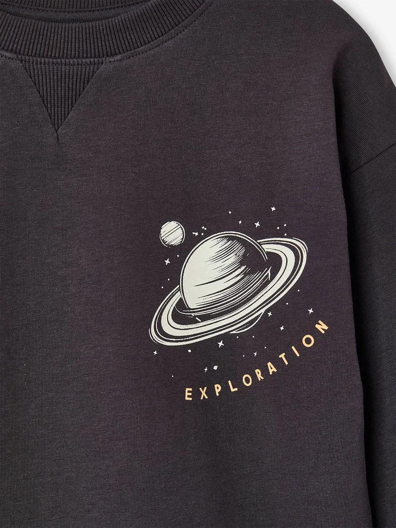Vertbaudet Jungen Shirt mit Motiven astronaut, Anthrazit astronaut, – Produktbild 2 von 3