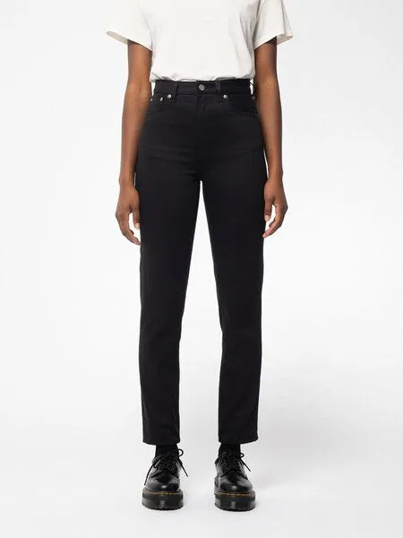 Nudie Jeans Nudie Jeans Highwaist Jeans - Breezy Britt - aus Bio-Baumwolle, Dry everblack, – Produktbild 1 von 4