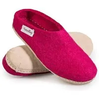 naturling naturling Filz Damen Hausschuhe mit weicher Ledersohle, Berry, – Produktbild 1 von 1