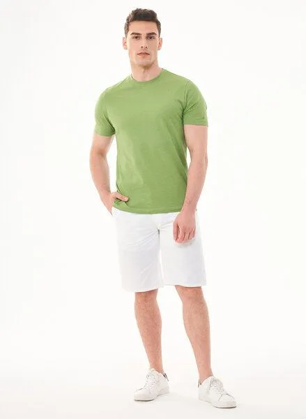 ORGANICATION ORGANICATION Basic T-Shirt aus Bio-Baumwolle, Grün(grass green), – Produktbild 2 von 4