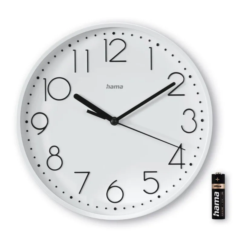 Hama Hama Wanduhr "Salina", Ø 22 cm, ohne Ticken, Weiß, – Produktbild 3 von 3