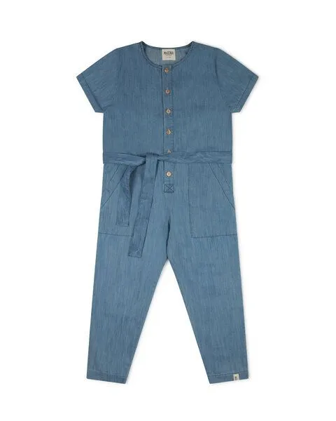 MATONA Matona Overall aus Biobaumwolle für Kinder / Short-Sleeved Overall, Denim, – Produktbild 1 von 3