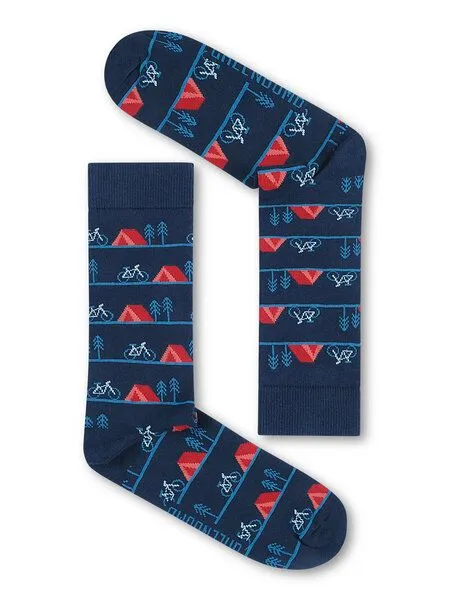 GreenBomb GREENBOMB Bike Tent Socks - Lässige Socken aus Bio-Baumwoll Mix / hochwertiger Print / Fair & Vegan, Weiß (mix), – Produktbild 2 von 2