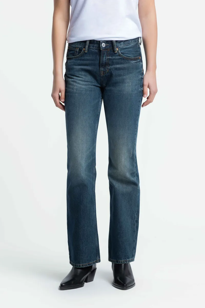 Kings Of Indigo Kings of Indigo Damen vegan Schlanke Jeans Teruko Von Brown, Blau, – Produktbild 1 von 1