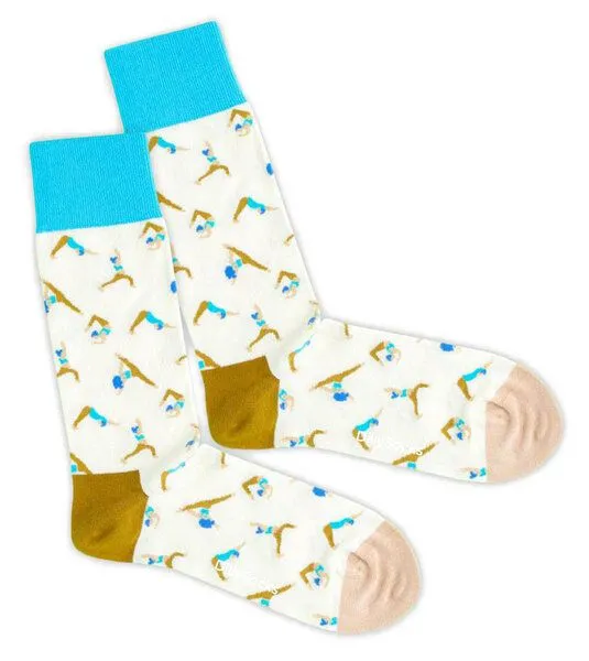 DillySocks DillySocks Socken Inhale aus Biobaumwoll-Mix, Weiß, – Produktbild 1 von 4