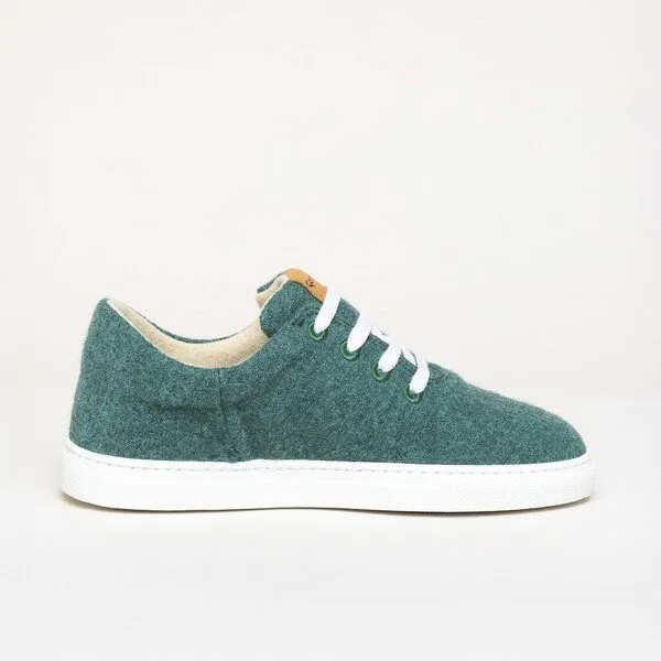 Gottstein Gottstein Wool Walker 101 - Woll Sneaker für Damen & Herren aus 100% Schurwolle, Dunkel-grün, – Produktbild 3 von 4