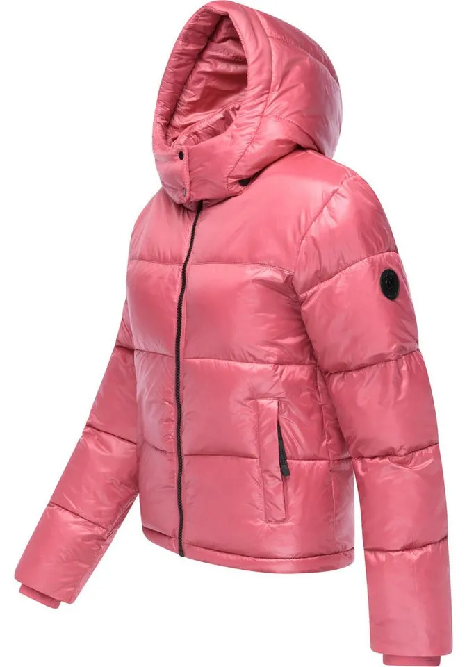 ragwear ragwear Steppjacke Roobie II Matt glänzende Damen Winterjacke mit Kapuze, Rosa, – Produktbild 3 von 5