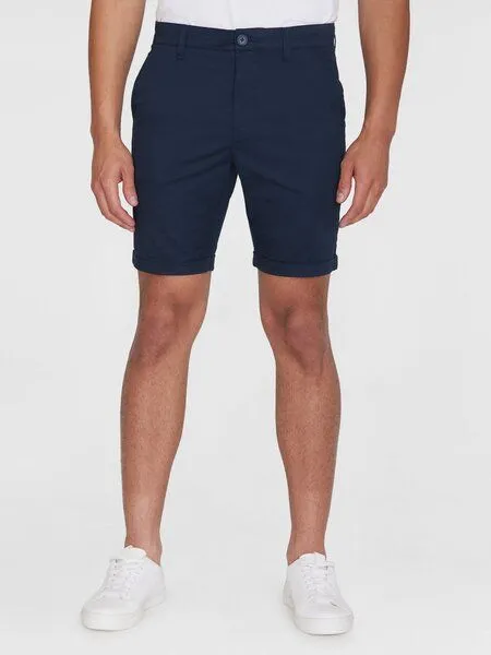 KnowledgeCotton Apparel KnowledgeCotton Apparel Shorts - CHUCK regular chino poplin shorts, Blau (total eclipse), – Produktbild 1 von 4
