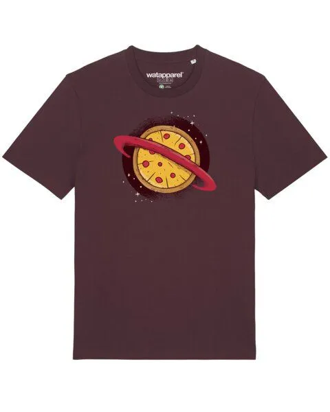 watapparel watapparel T-Shirt Unisex Pizza Planet, Red brown, – Produktbild 1 von 4