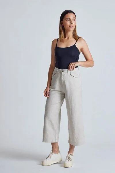 Flax and Loom Flax and Loom Leinen Culotte Betty, Natural (weiß), – Produktbild 5 von 7