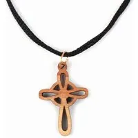 El Puente El Puente Anhänger "Kreuz" am Baumwollband | Fair Trade & Handmade aus Palästina, Mehrfarbig, – Produktbild 1 von 1