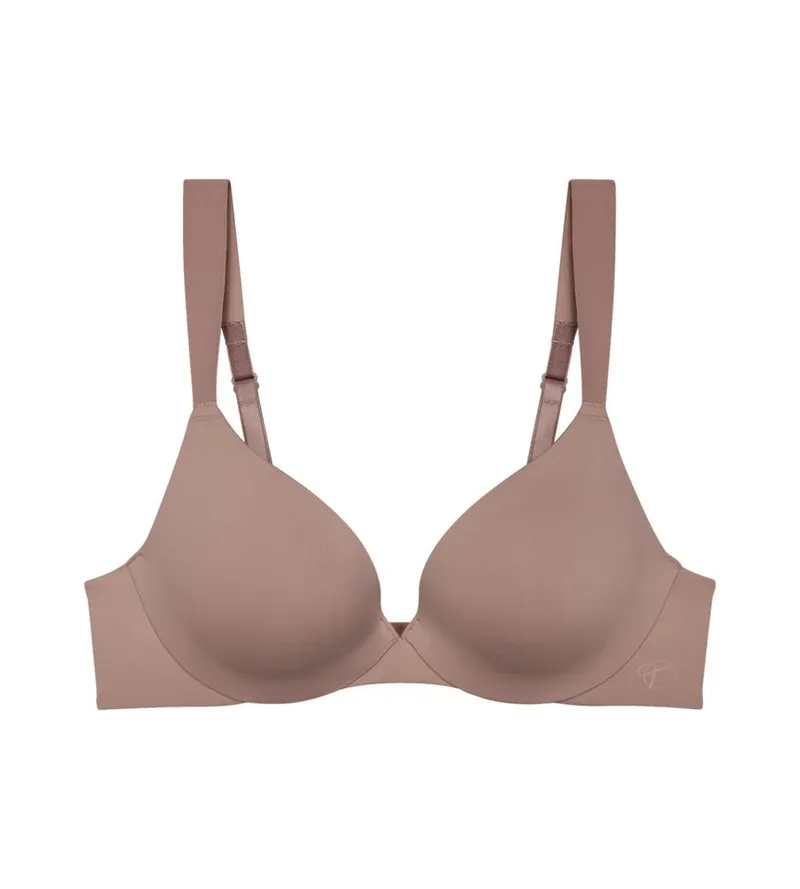 Triumph Triumph Bügel-BH Body Make-Up Illusion mit tiefem Dekolleté, gepolsterte Cups, Komfort-Bügel, Microfaser, Braun, – Produktbild 2 von 5