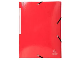 Exacompta 25 Exacompta Sammelmappen "Iderama", 425 g/m², DIN A4, Gummizug, 3 Klappen, rot – Produktbild 1 von 1