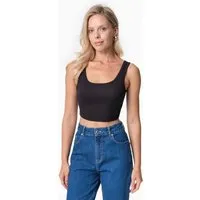 ORGANICATION ORGANICATION IRISS | Ripp-Crop-Top aus TENCEL Modal und Bio-Baumwolle, Black, – Produktbild 1 von 1