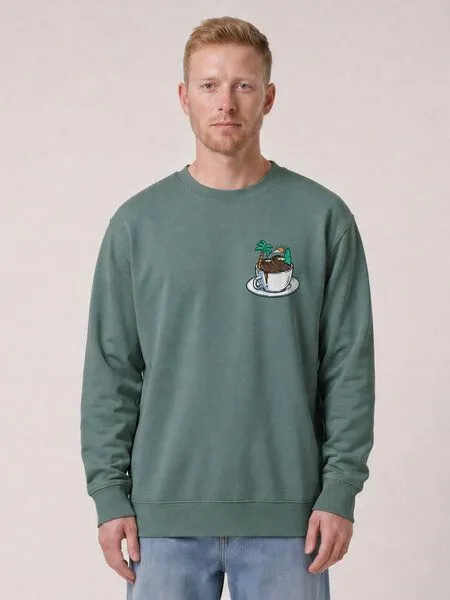 watapparel watapparel Sweatshirt Unisex Coffee waves, Green bay, – Produktbild 2 von 2