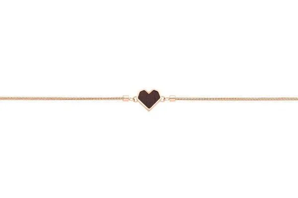BeWooden BeWooden Herzchen Armbänder mit Holzdetail, Rose, – Produktbild 1 von 3