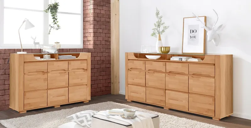 OTTO home Sideboard Denis, Breite 200 cm, Braun, – Produktbild 8 von 8