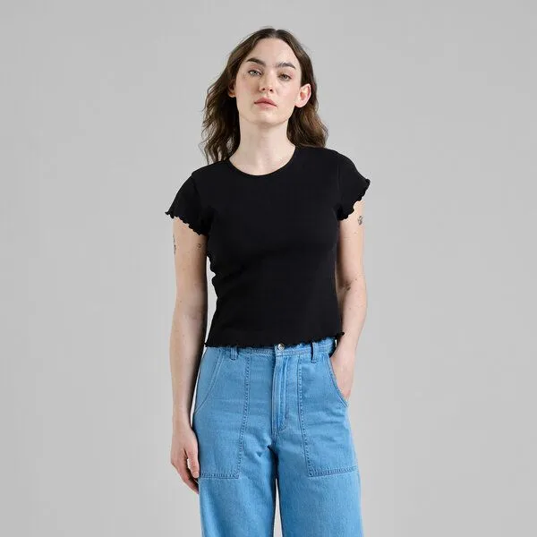 Dedicated DEDICATED Damen T-Shirt - Rib Top Ven, Purple haze, – Produktbild 3 von 3