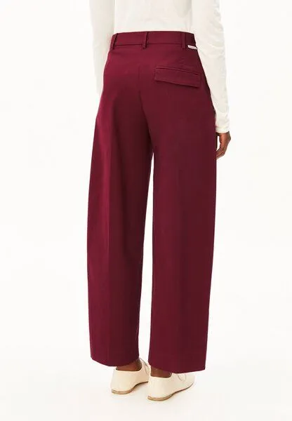 ARMEDANGELS ARMEDANGELS BARREL TWILL Damen Webhose aus Bio-Baumwoll Mix, Velvet red, – Produktbild 2 von 4