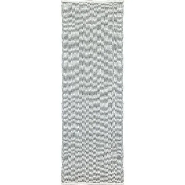 liv interior liv interior Recycelter Baumwollteppich ZIGZAG, Blau, – Produktbild 1 von 1
