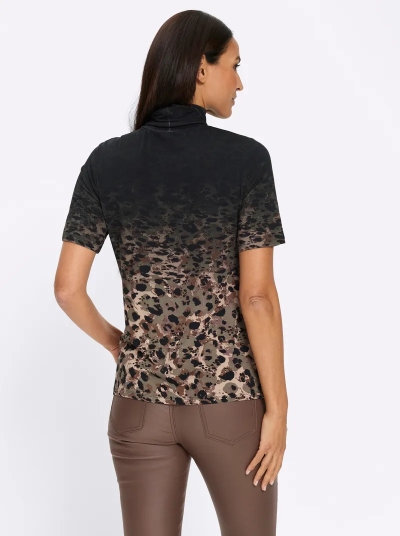 heine Rollkragenshirt schwarz-khaki, Schwarz-khaki, – Produktbild 2 von 2