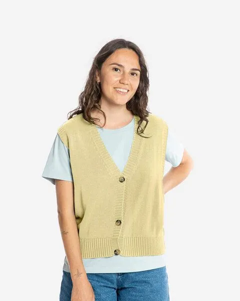 MATONA Matona Weste | Boxy Knit Vest | aus Bio-Baumwolle | GOTS-zertifiziert, Vanilla, – Produktbild 1 von 4