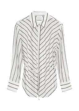 comma comma Semitransparente Lyocellmix-Bluse mit Gürtel – Produktbild 1 von 1