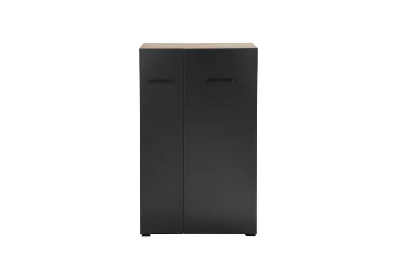 Places of Style Aktenschrank Moid, Mehrzweckschrank, moderne Kommode mit viel Stauraum, Maße 64,5 x 41,5 x 106 cm, Schwarz, – Produktbild 3 von 5